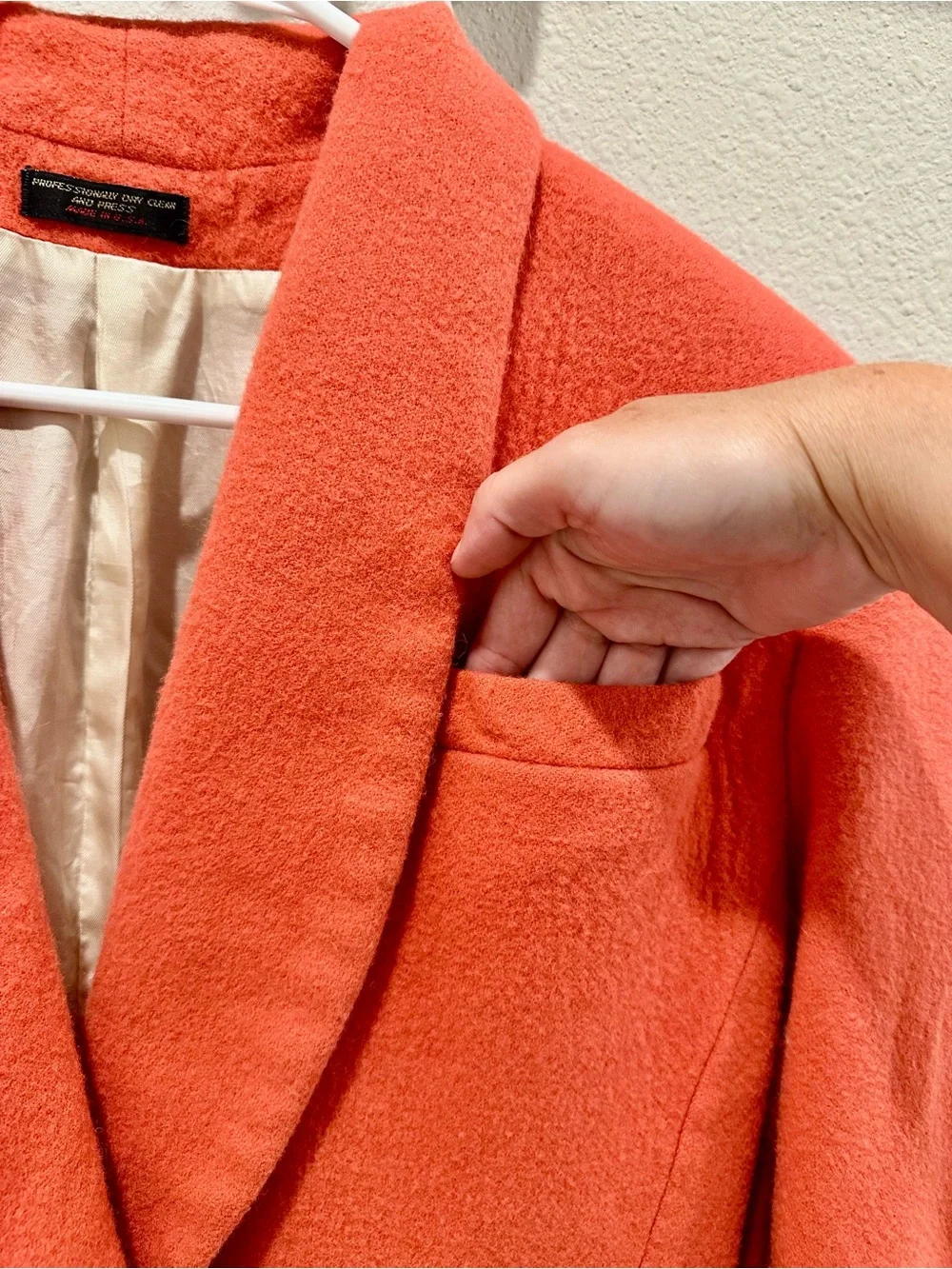 Vintage Coral Double-Breasted Blazer Jacket Women’s Large